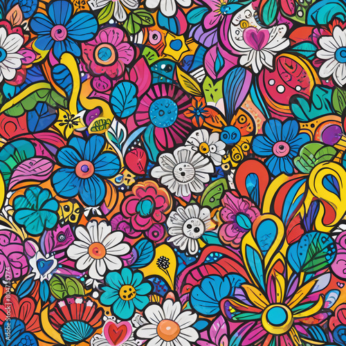 Wallpaper Mural seamless floral pattern Torontodigital.ca