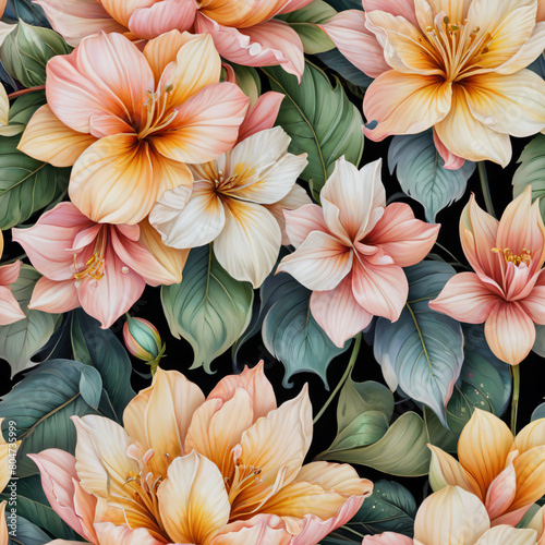 seamless pattern with flowers