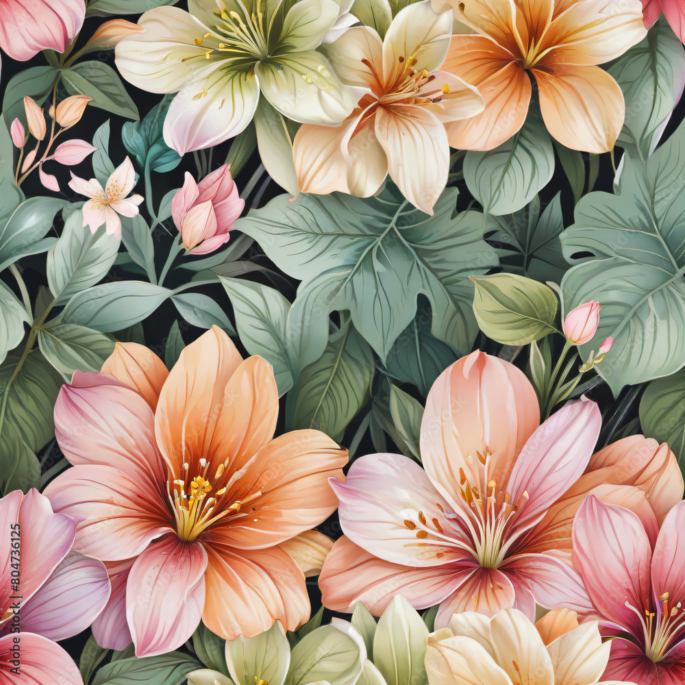 seamless pattern with flowers seamless pattern with flowers