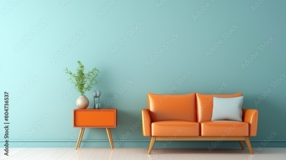 Cozy Living Room With Couch and Side Table Cozy Living Room With Couch and Side Table