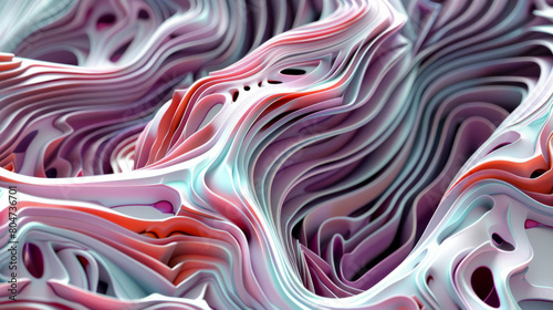 3d abstract background with wavy pattern