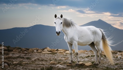 white horse isolated on transparent background
