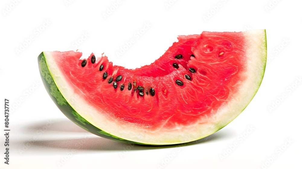 Fresh Watermelon Slice on White Background, Vibrant Juicy Summer Fruit, Ideal for Healthy Lifestyle and Diet Concepts. AI Fresh Watermelon Slice on White Background, Vibrant Juicy Summer Fruit, Ideal for Healthy Lifestyle and Diet Concepts. AI
