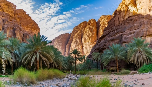 wadi al disah canyon in saudi arabia taken in january 2022