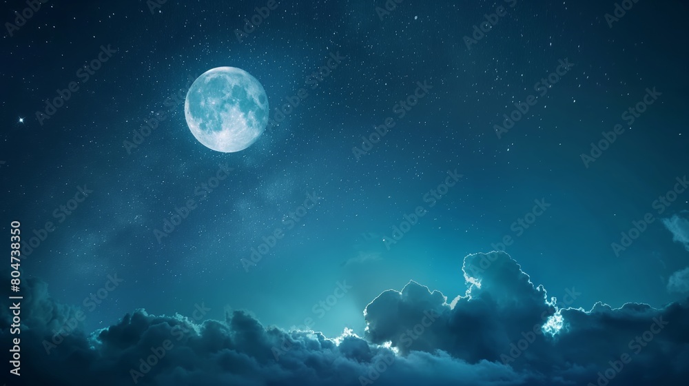 Night Moon created with Generative AI Technology, ai, generative Night Moon created with Generative AI Technology, ai, generative