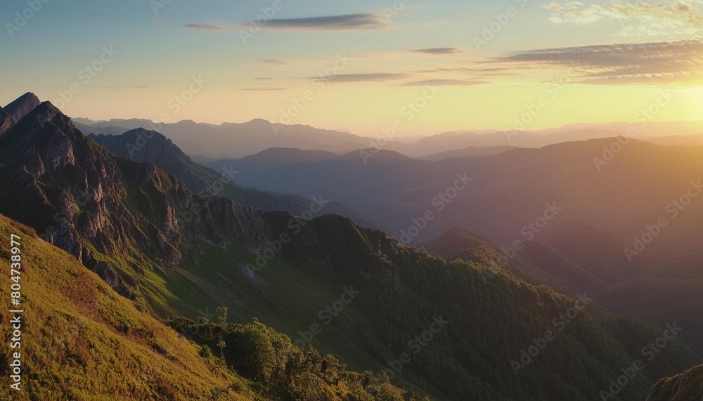 sunrise over mountains background