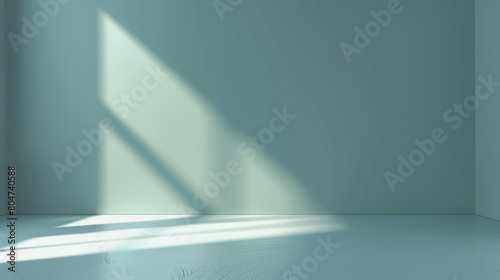 Light blue studio backdrop with minimal sun lighting