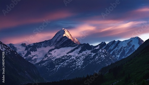 extravagant mountains by night tones