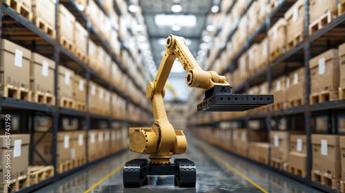 Robotic automations impact on transportation and logistics industry integration photo