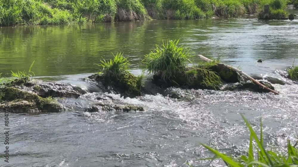 river retention and water rapids in spring river retention and water rapids in spring