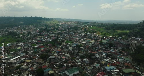 Drone view of Capital City in Lanao del Sur. Marawi City. Mindanao, Philippines. photo