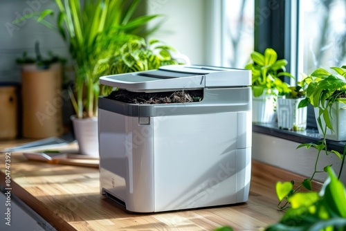 The Lomi is a countertop composter that turns food waste into nutrient-rich soil in just 3-5 hours. It's the perfect way to reduce waste and create a more sustainable kitchen. photo