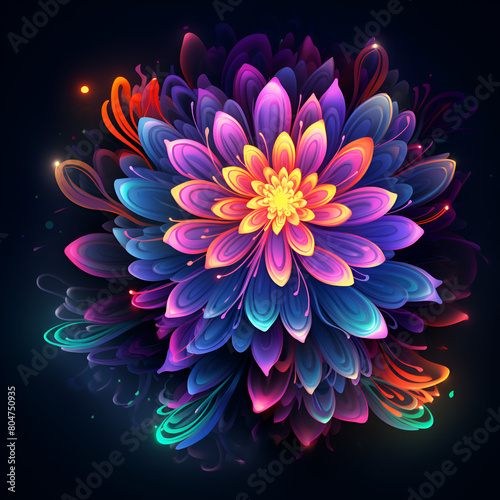 Abstract colorful flower