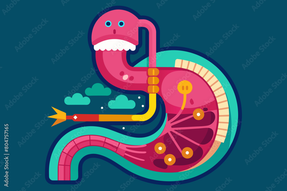 esophagus vector illustration esophagus vector illustration