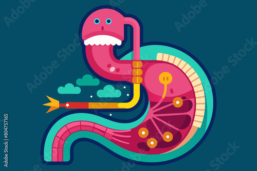 esophagus vector illustration