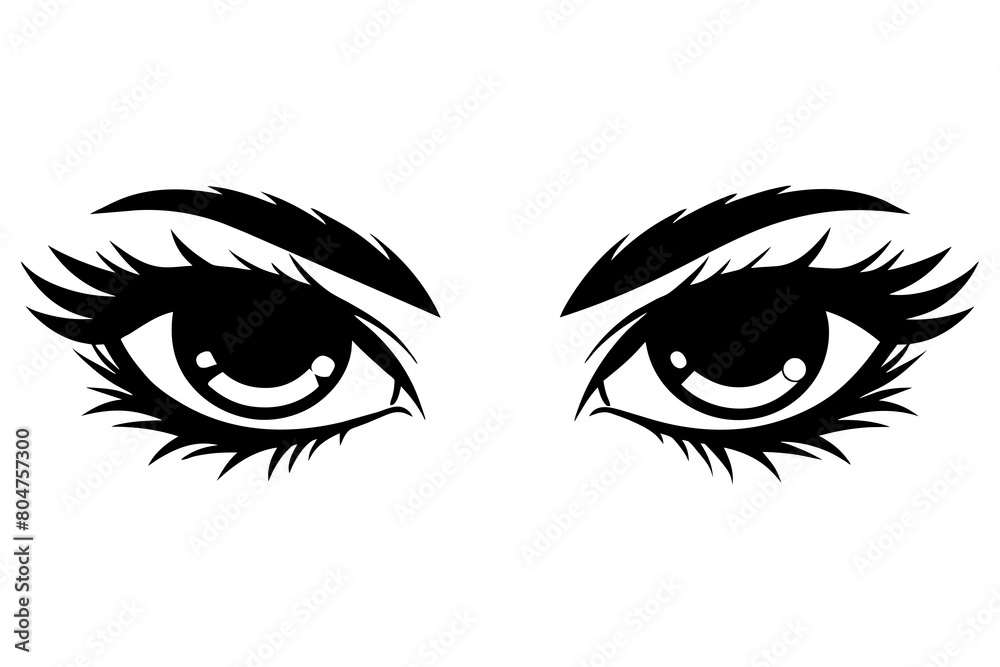 eyes line art silhouette illustration eyes line art silhouette illustration