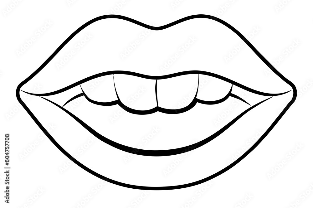 mouth line art silhouette illustration mouth line art silhouette illustration