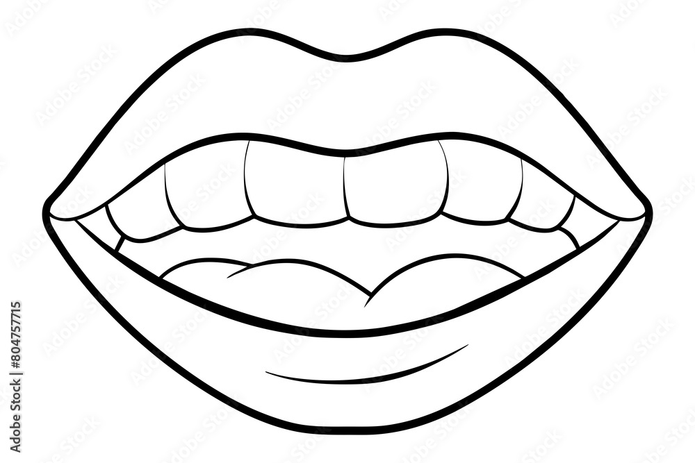 mouth line art silhouette illustration mouth line art silhouette illustration