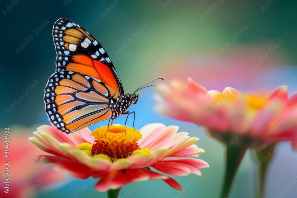 Fragrant Butterfly flower. Spring nature beauty. Generate Ai