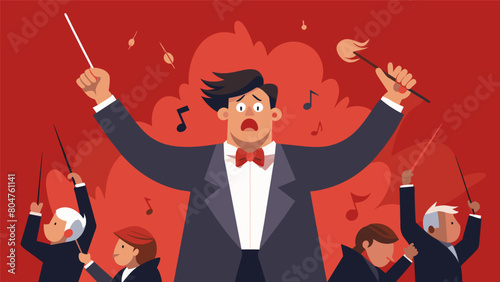 The conductor directed the orchestra with a fierce intensity eliciting a range of emotions from the audience. The fearinducing composition escalated.