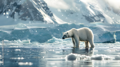 polar bear on the ice