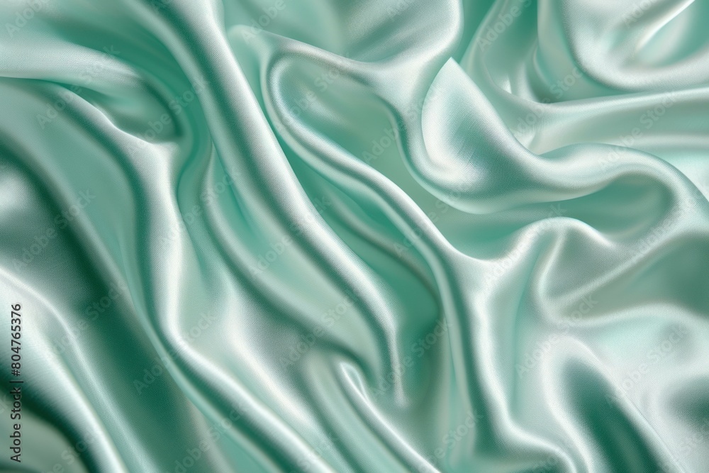 Shimmering Green blue satin surface. Color cloth. Generate Ai Shimmering Green blue satin surface. Color cloth. Generate Ai