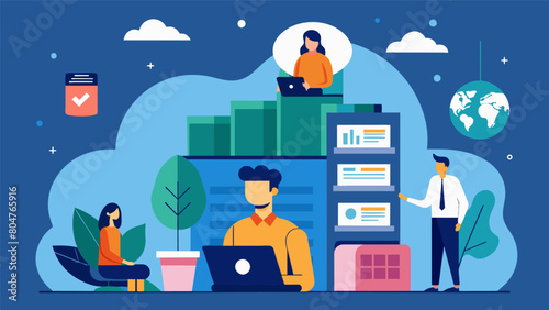 A blog post showcasing success stories of neurodivergent employees and the accommodations their company has provided for them.. Vector illustration