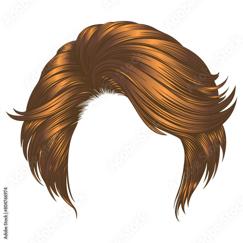 trendy woman disheveled hairs red  colors . 
 beauty fashion .  realistic 3d 

