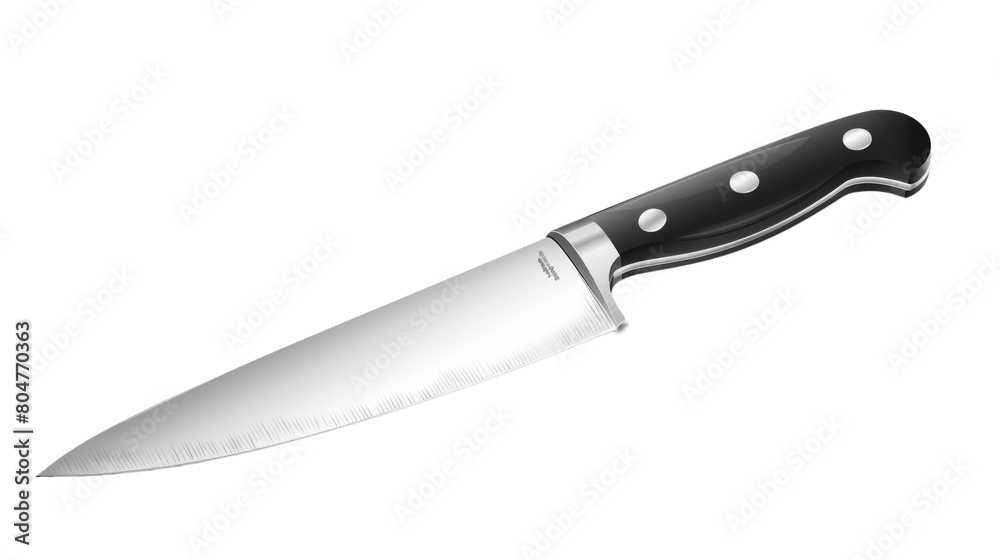 Vector realistic kitchen knife on an isolated white background. Knife png. Kitchen appliances png Vector realistic kitchen knife on an isolated white background. Knife png. Kitchen appliances png