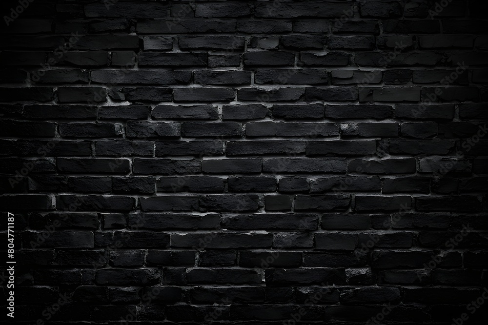 Black Brick Wall Dark Background Design