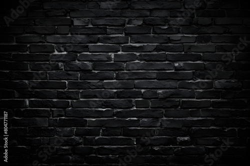 Black Brick Wall Dark Background Design