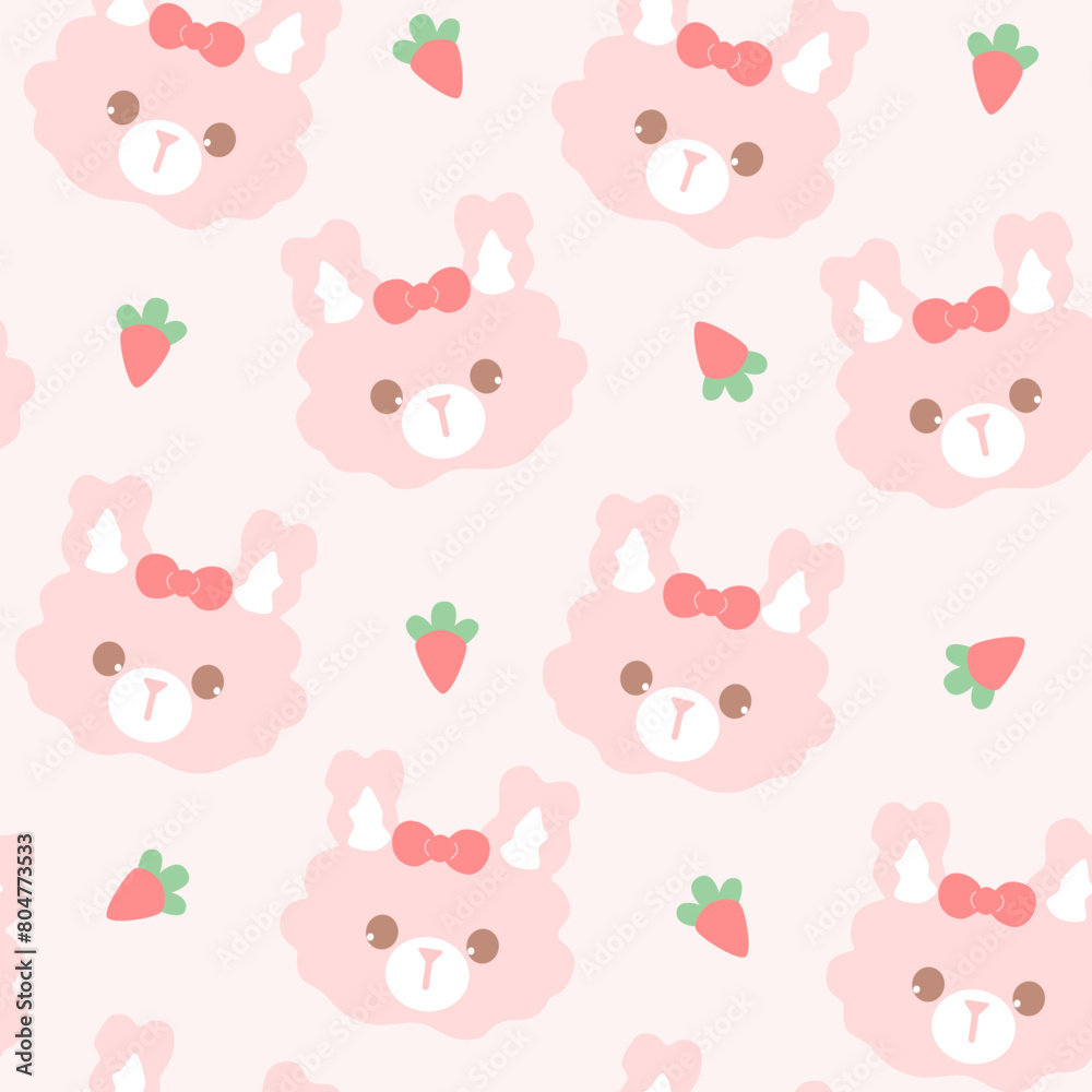 Obraz premium Cute bunny seamless pattern