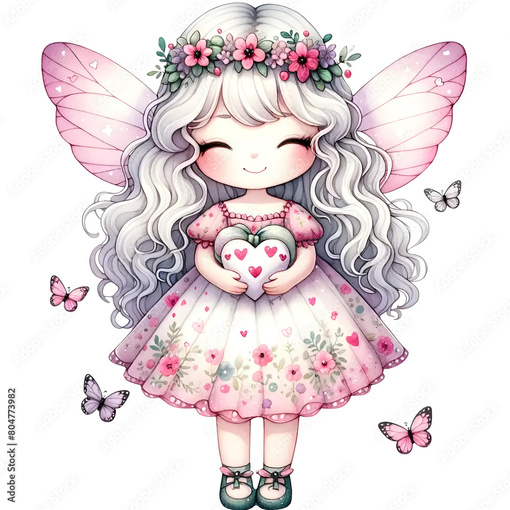 little fairy with heart
