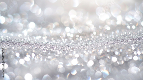 Pure White Sparkles on a Soft Focus Background, Ideal for Minimalist Decor