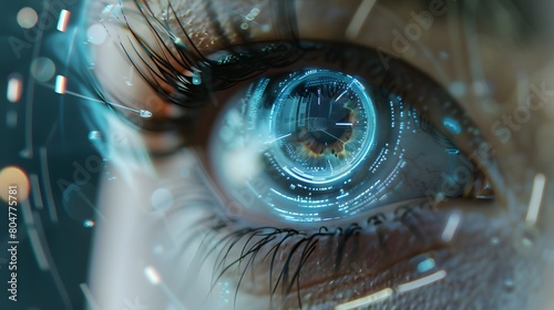 woman with futuristic eye panel