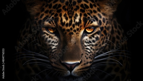 close-up of a majestic leopard