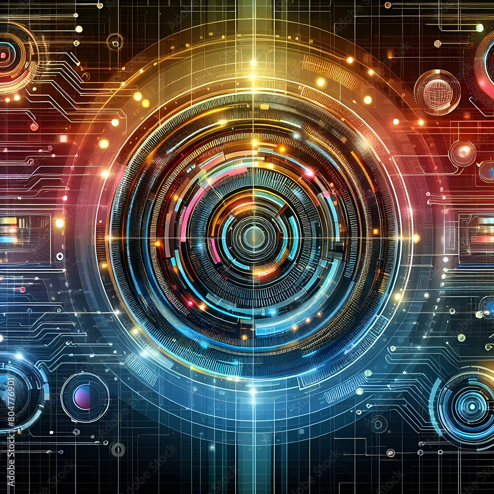 Fototapeta premium Líneas y formas geométricas tridimensionales futuristas