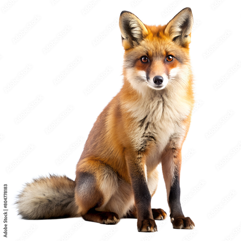 Fox isolated on transparent background