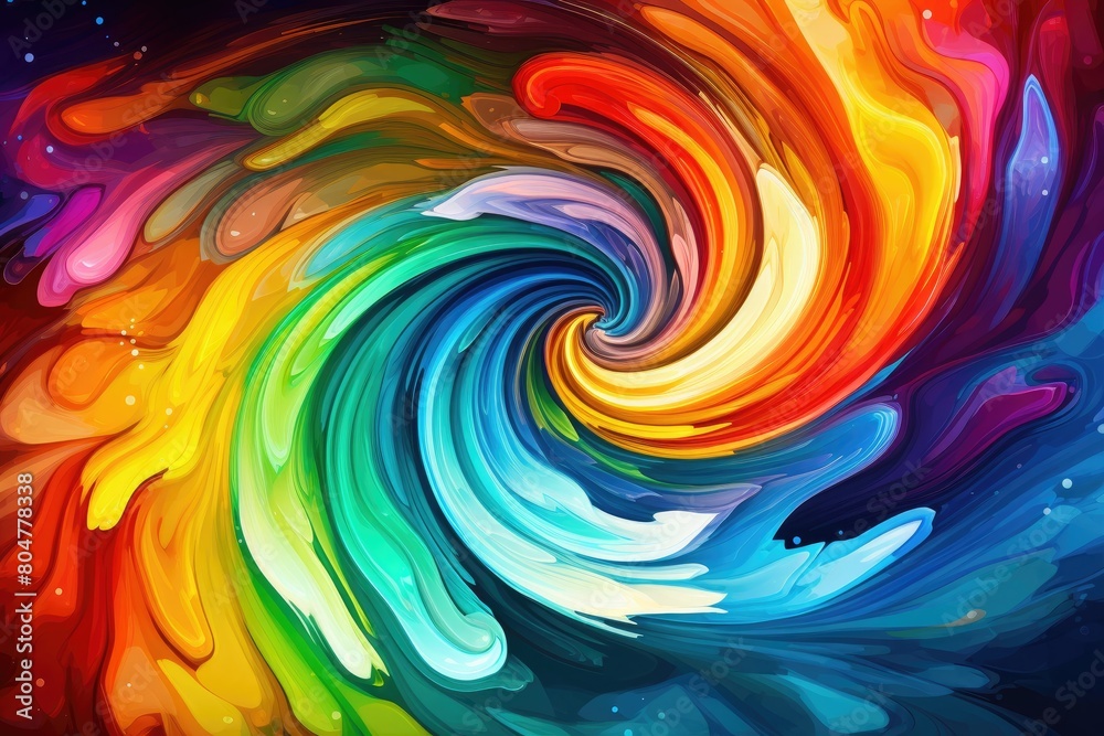 Vibrant abstract swirling colors