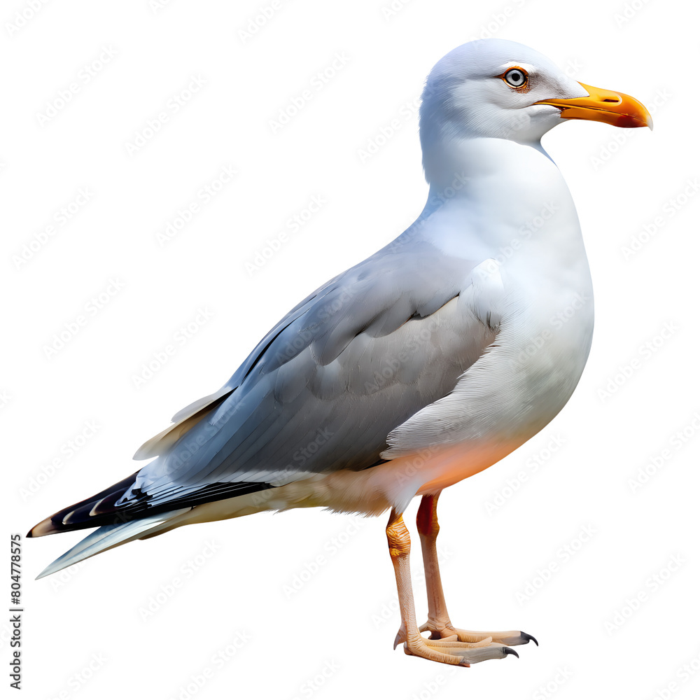 Fototapeta premium Seagull isolated on transparent background