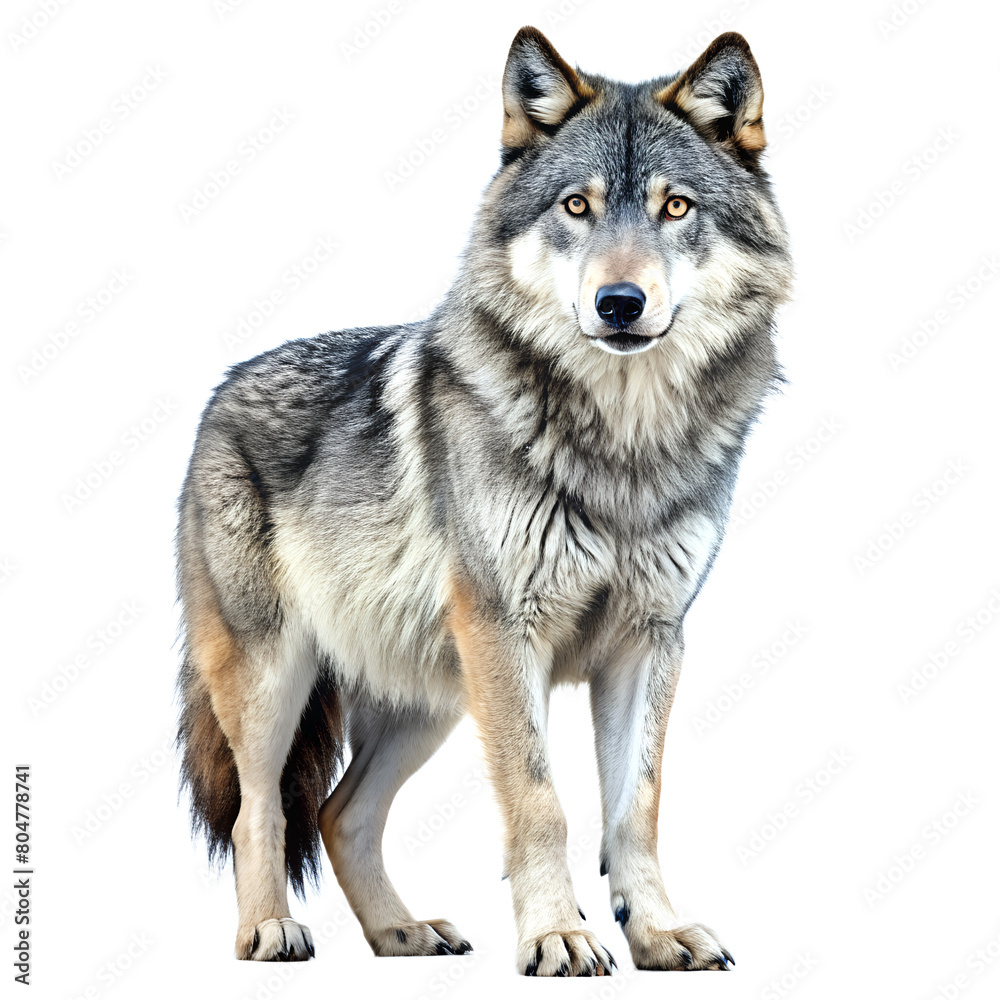 Wolf isolated on transparent background