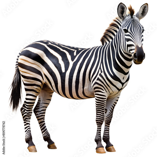 Zebra isolated on transparent background