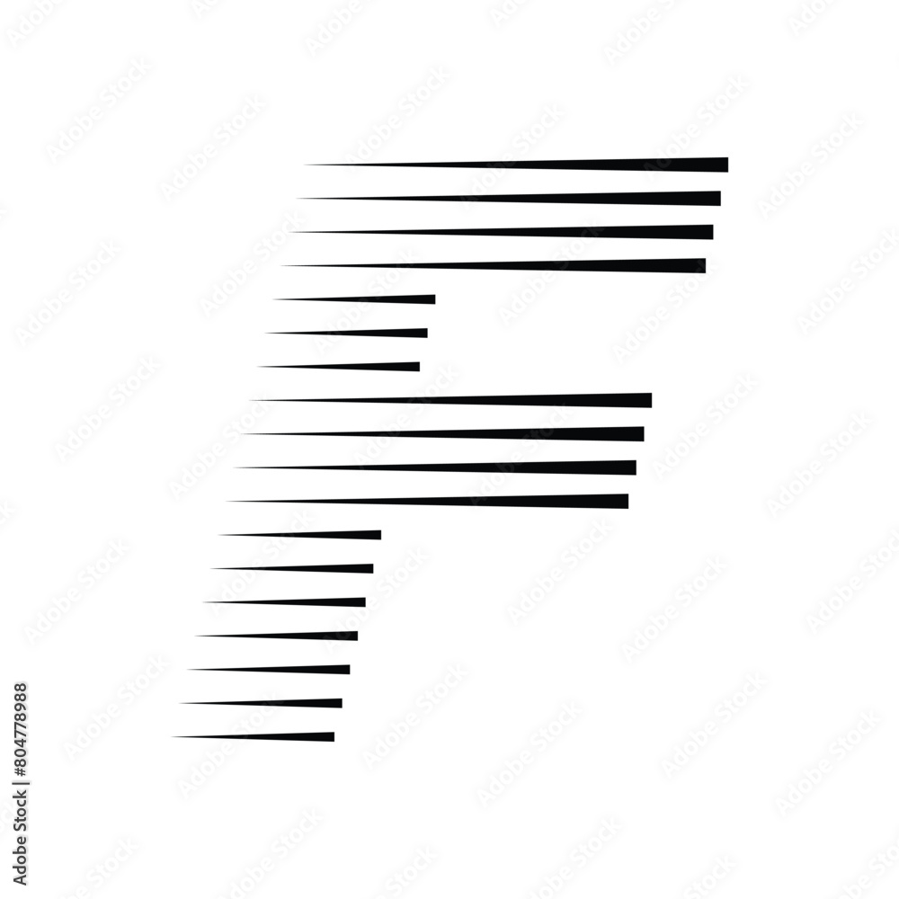 Letter F Logo with Abstract Line Pattern Letter F Logo with Abstract Line Pattern