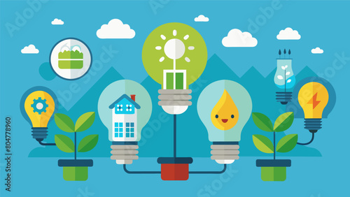 Utilizing energyefficient LED light bulbs for all lighting fixtures reducing electricity usage and promoting environmental preservation..