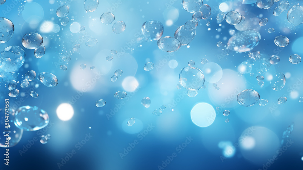 Bubbles Floating with Blue Gradient Background Bubbles Floating with Blue Gradient Background