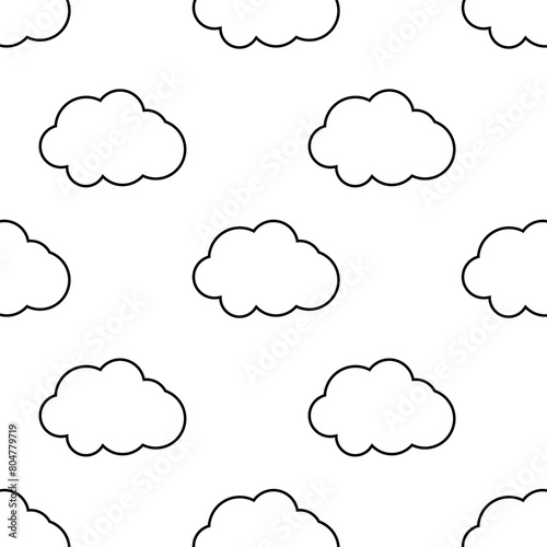 Cloud outlines repeating pattern