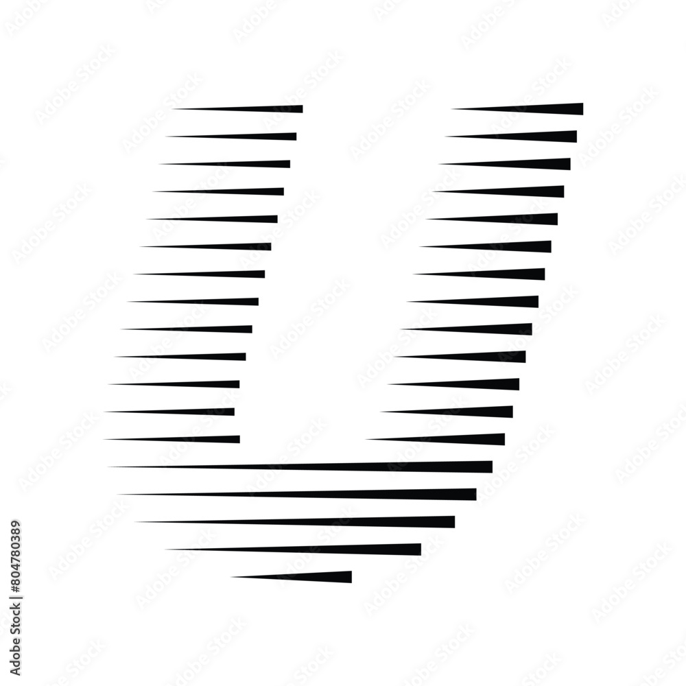 Letter U Logo with Abstract Line Pattern Letter U Logo with Abstract Line Pattern