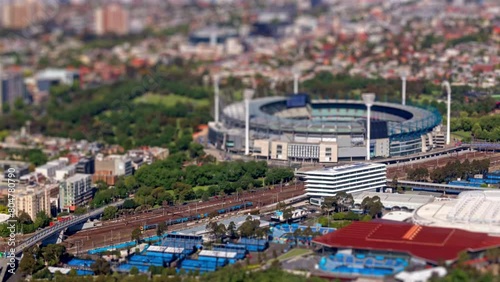 Melbourne Australia Rod Laver Arena Tilt-Shift Timelapse