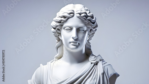 Statues with Greek sculpture, perfect composition, beautiful and intricate details, fine art photography, and realistic concept art personalities.