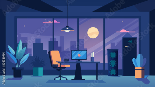 Soft ambient lighting and a sound machine playing calming nature sounds create a tranquil ambiance that helps employees disconnect from the constant.